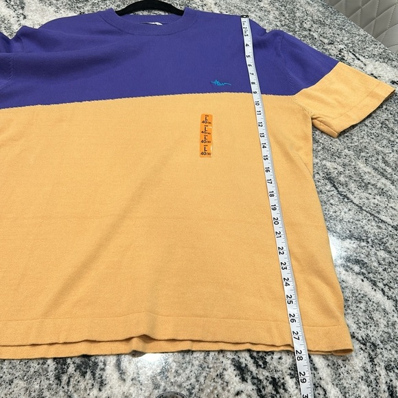 NWOT Zara Size Large short sleeve shirt, purple and gold colour - Picture 8 of 10